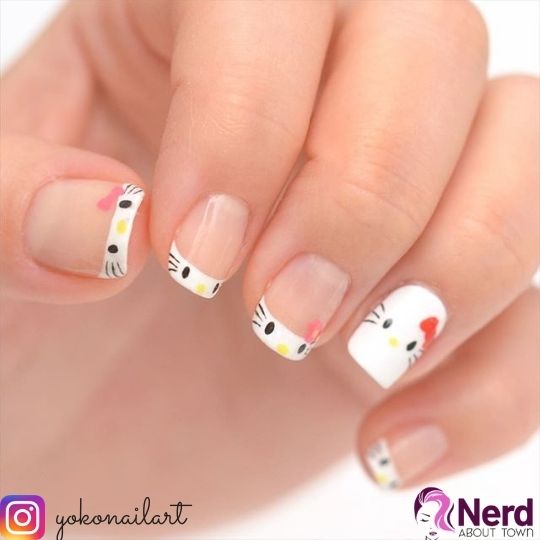 hello kitty nail art design