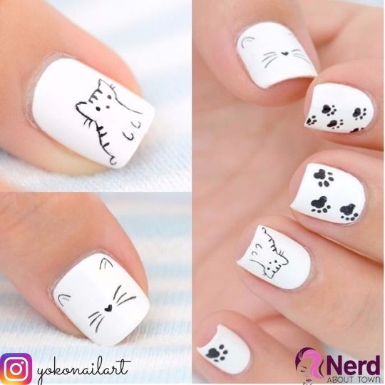 cat nail design idea