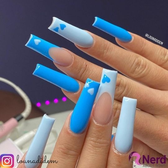 35+ Ideas for Blue Coffin Nails That Turn Heads - Nail Designs Daily