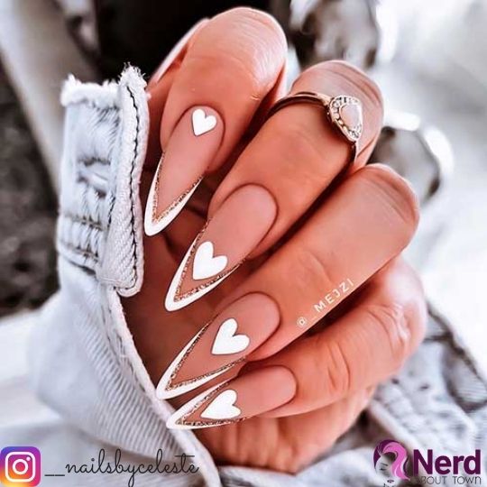 28 Trendy Brown Nail Designs 2021  MultiColored French VShaped Tips