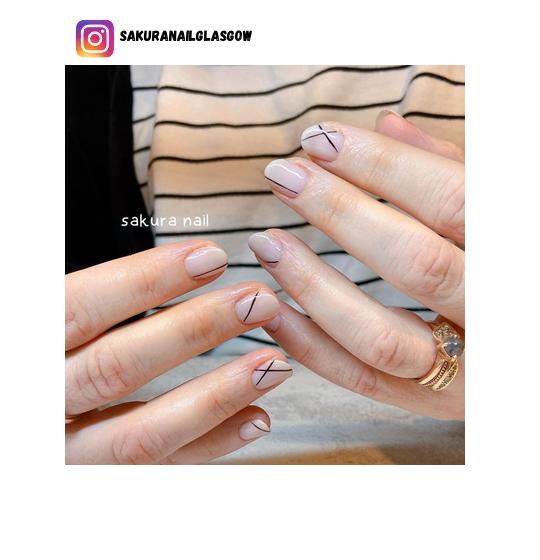 minimalist line nail designs