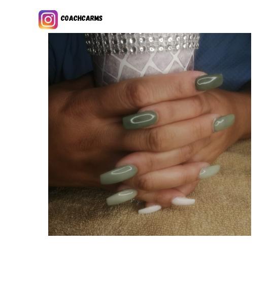olive green ombre nails ideas