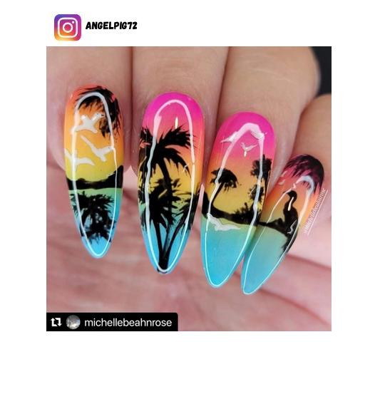 palm tree nails
