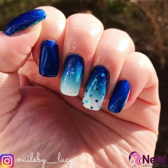 royal blue ombre nail polish