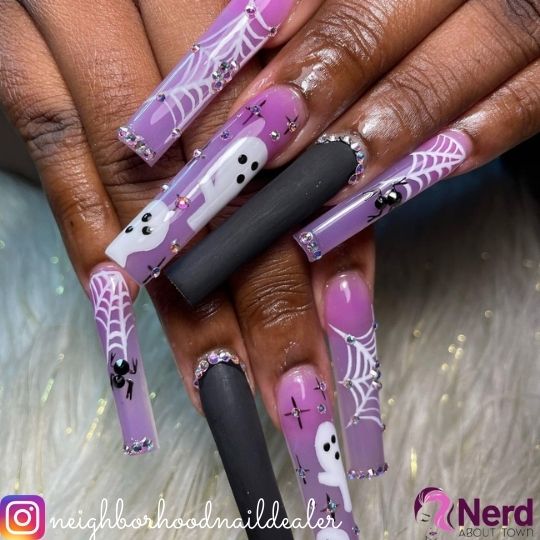 50+ Best Spider Web Nails and Spider Nails for 2024 - Nerd About Town