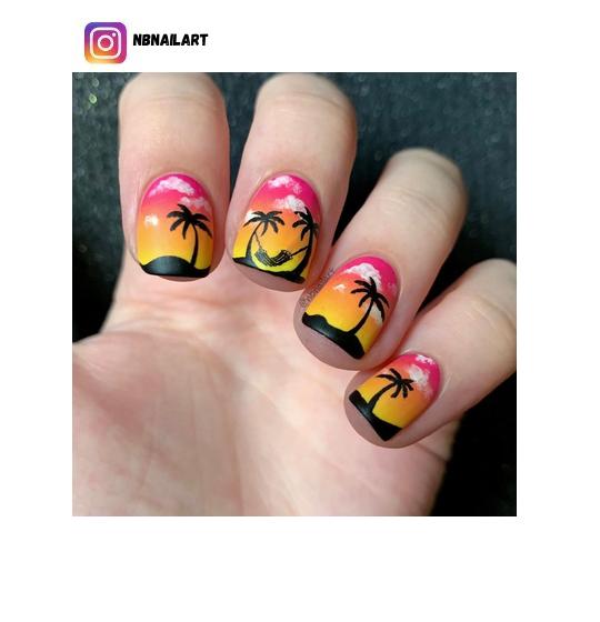 sunset nail designs