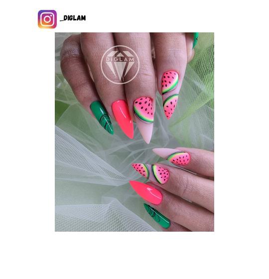watermelon nail polish design