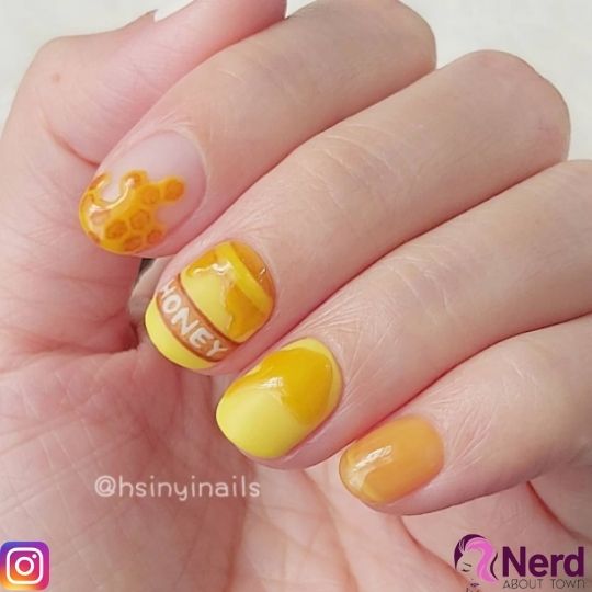 honey yellow nails