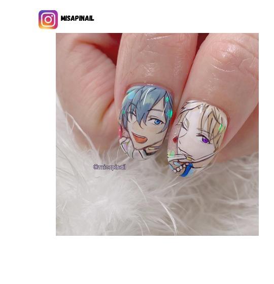 Anime Nails Acrylic Tokyo Ghoul  Swag nails Grunge nails Kawaii nails