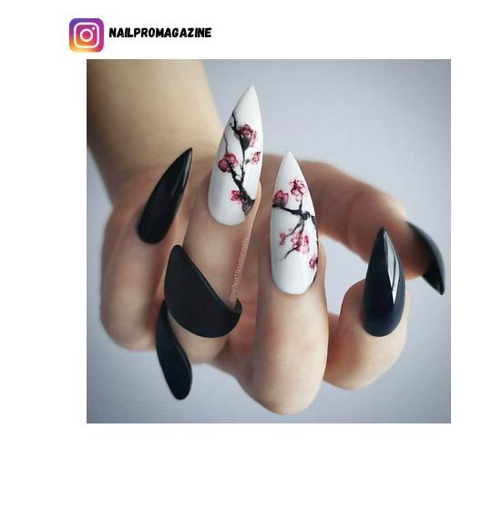 cherry blossom nail design