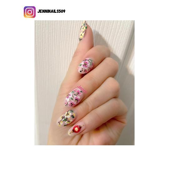 cherry blossom nail art
