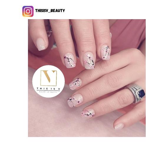 cherry blossom nail design