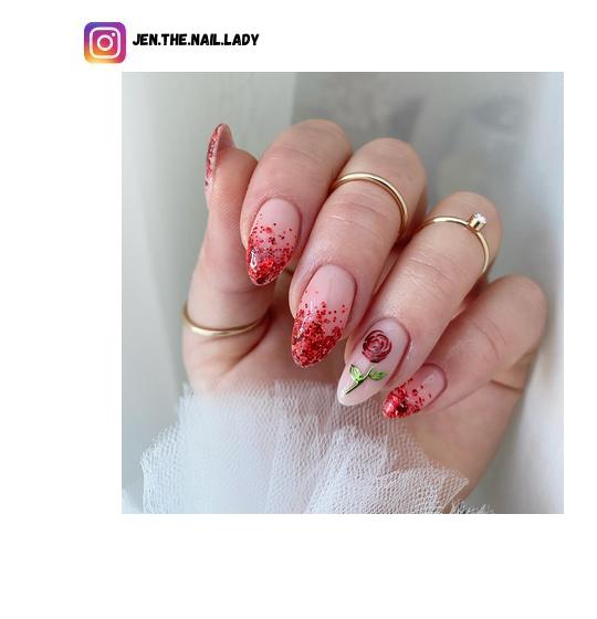 rose nail designs