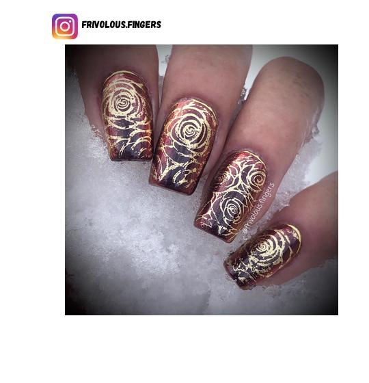 rose nail designs