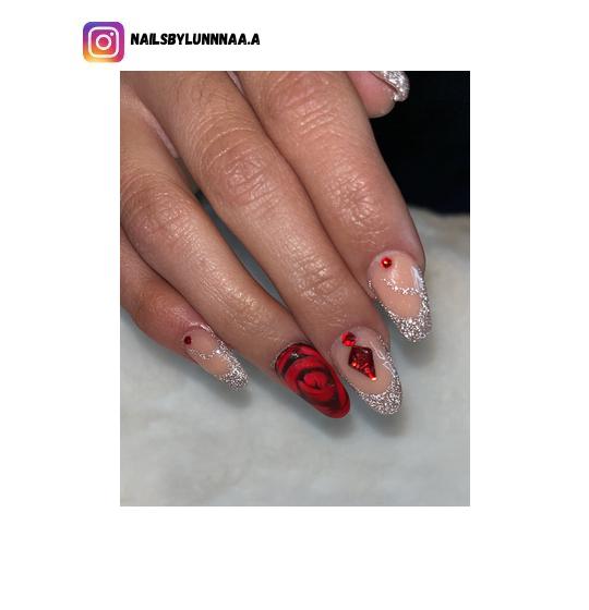 rose nail polish design