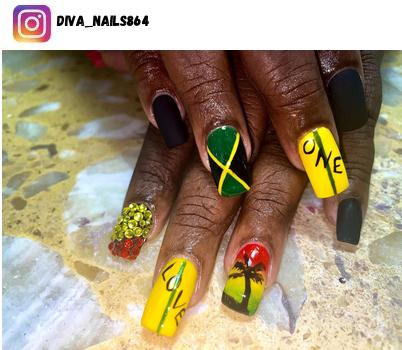 Jamaican nail art