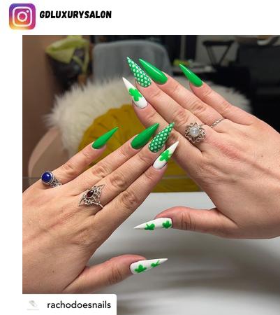 St Patrick's Day nail design
