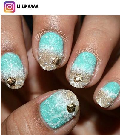 beach nail polish design