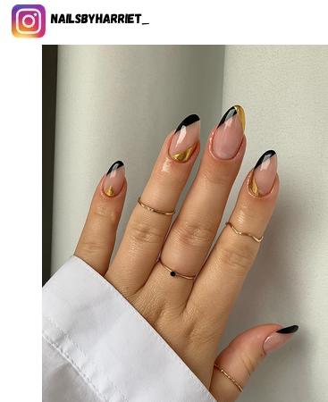 51+ Black And Gold Nail Ideas For 2023 - Nerd About Town