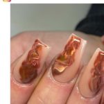 31+ Brown Marble Nail Art Designs for 2023