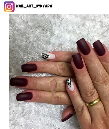 bergundy nail designs
