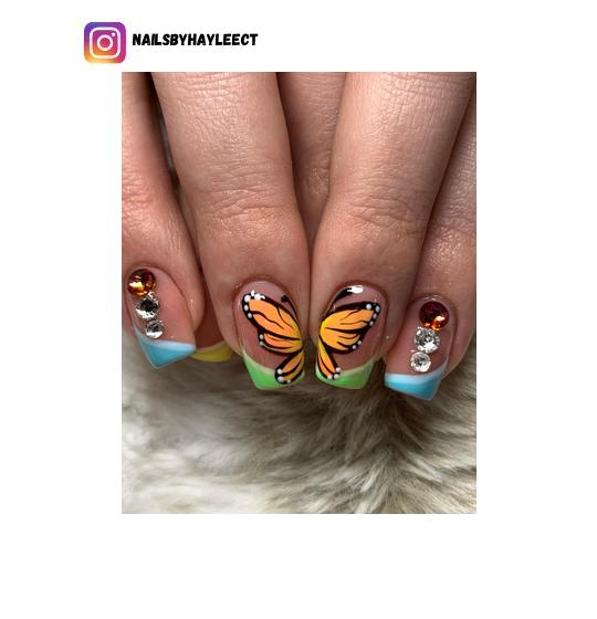 butterfly nail design