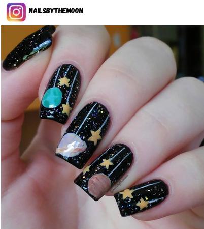 galaxy nail polish design