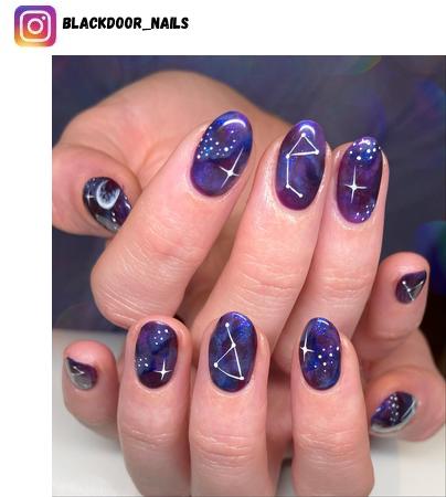 galaxy nail art
