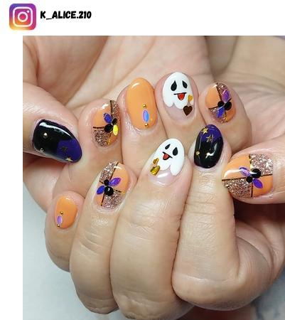 ghost nail design