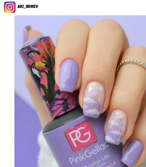 lavender nail design