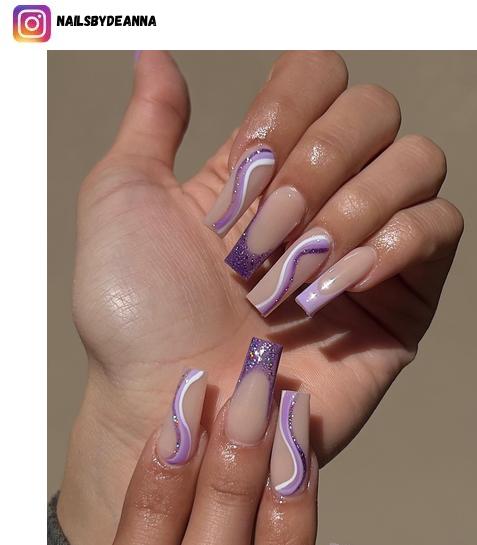 lavender nail art