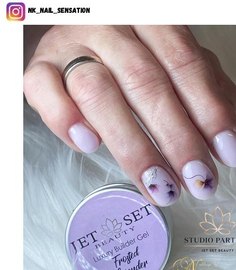 lavender nail design
