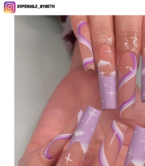 lavender nail polish design