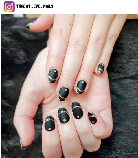 matte black design nail design ideas