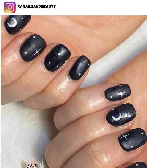 matte black design nail design ideas