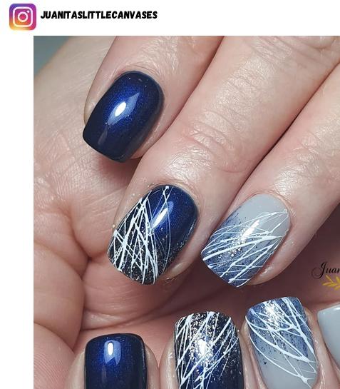 navy blue nail design ideas