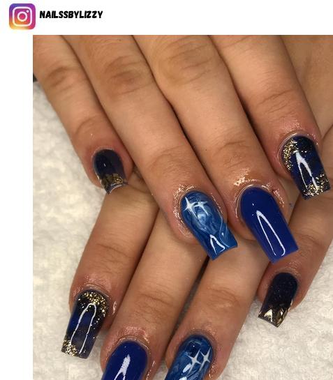 navy blue nails