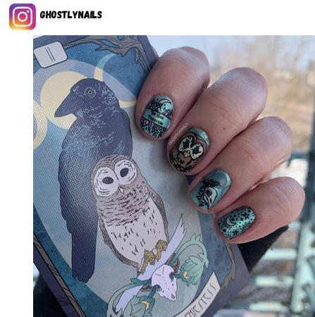 owl nail designs