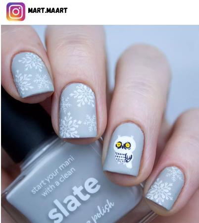 owl nail design ideas
