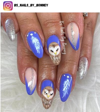 owl nail design