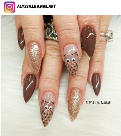 owl nail design ideas