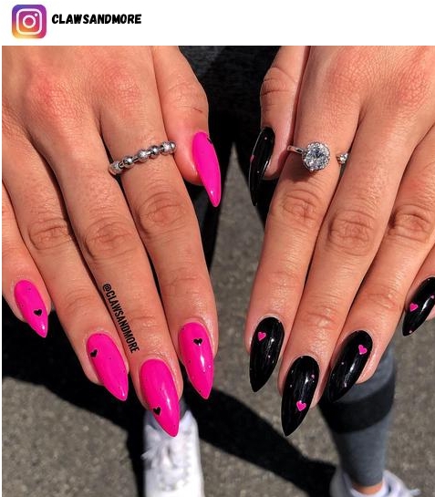 30+ Pink and Black Nail Designs for 2023 - Nerd About Town