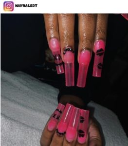 30+ Pink and Black Nail Designs for 2024 - Nerd About Town