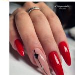 Red acrylic nails