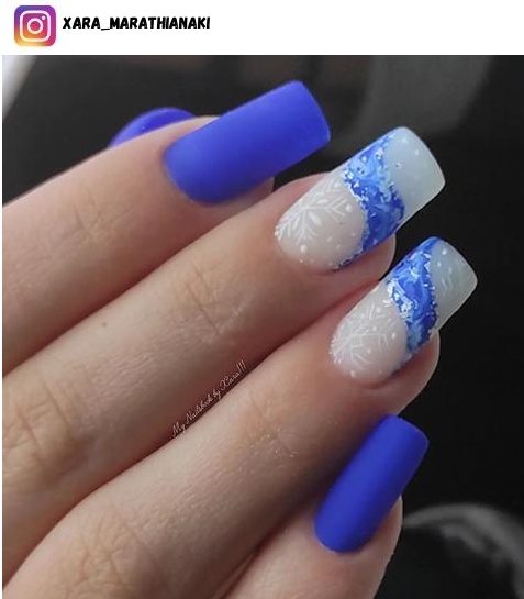 snowflake nail design