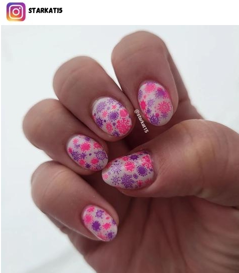 snowflake nails