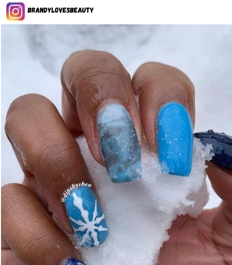 snowflake nail design ideas