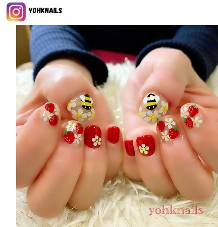 strawberry nail designs