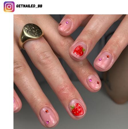strawberry nail design ideas