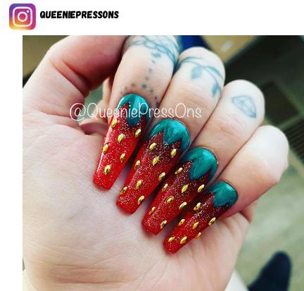 strawberry nail designs